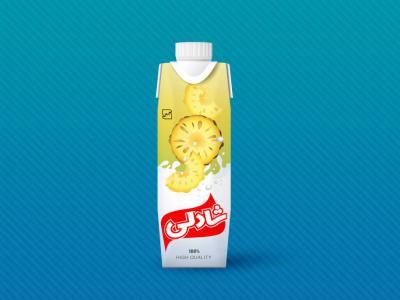 طرح لایه باز موکاپ پاکت آبمیوه