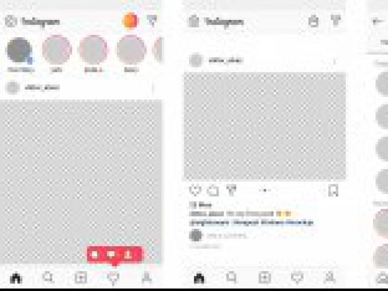 موکاپ-لایه-باز-تمام-صفحات-نرم-افزار-اینستاگرام