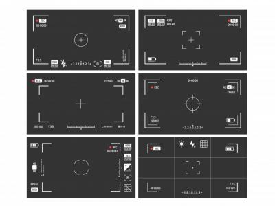 وکتور قاب صفحه ضبط فیلم دوربین فیلمبرداری