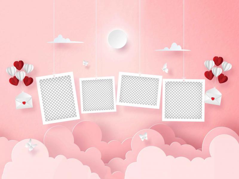 وکتور-قاب-عکس-آویزان-برای-ولنتاین