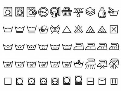 مجموعه آیکون های لباسشویی