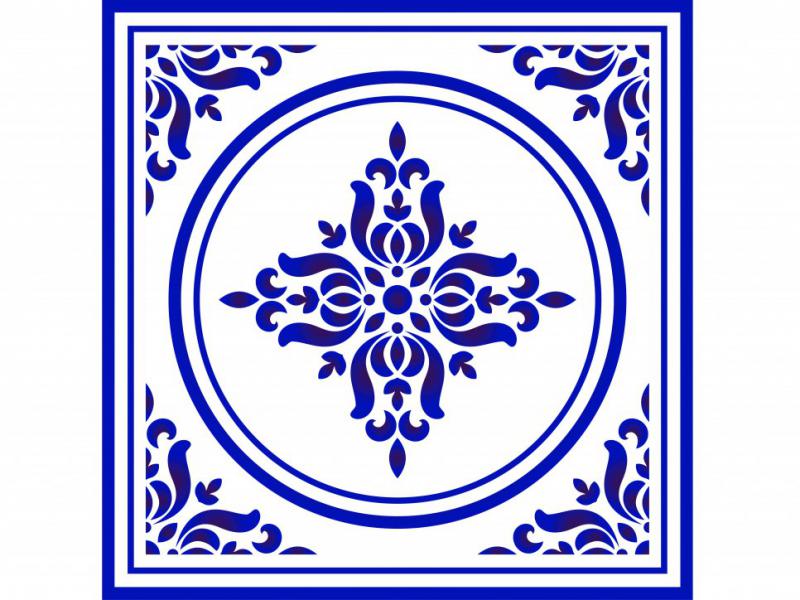 وکتور-الگوی-گل-چینی-آبی-و-سفید