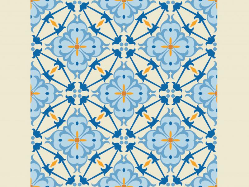 کاشی-پس-زمینه-الگوی-گل-تزئینی