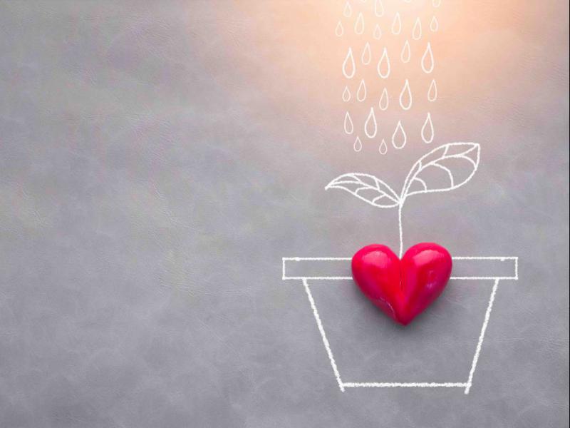 -پس-زمینه-نقاشی-گلدون-با-قلب-قرمز