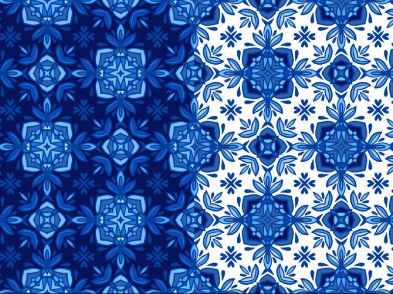 وکتور-کاشی-آبی-و-سفید