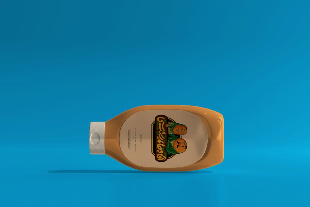  لایه باز موکاپ بطری شیشه ای
