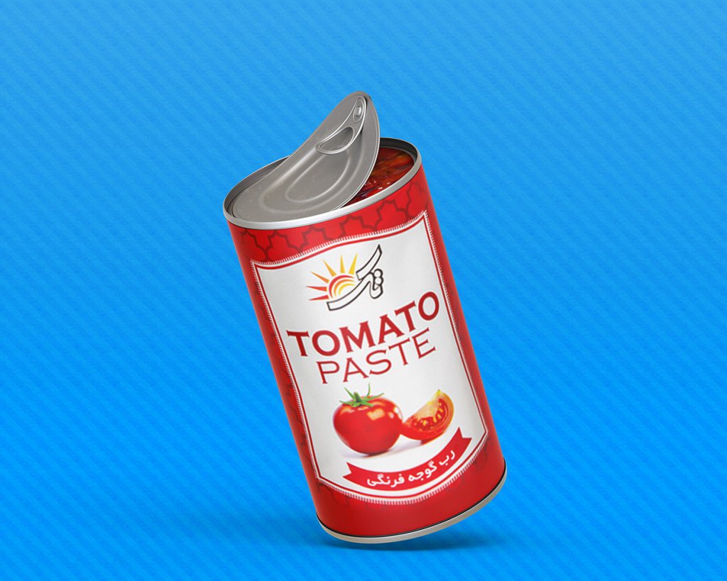  لایه باز موکاپ قوطی فلزی کنسرو