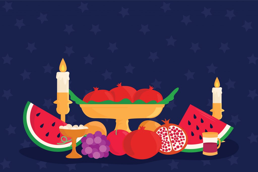دانلود  طرح لایه باز وکتور شب یلدا