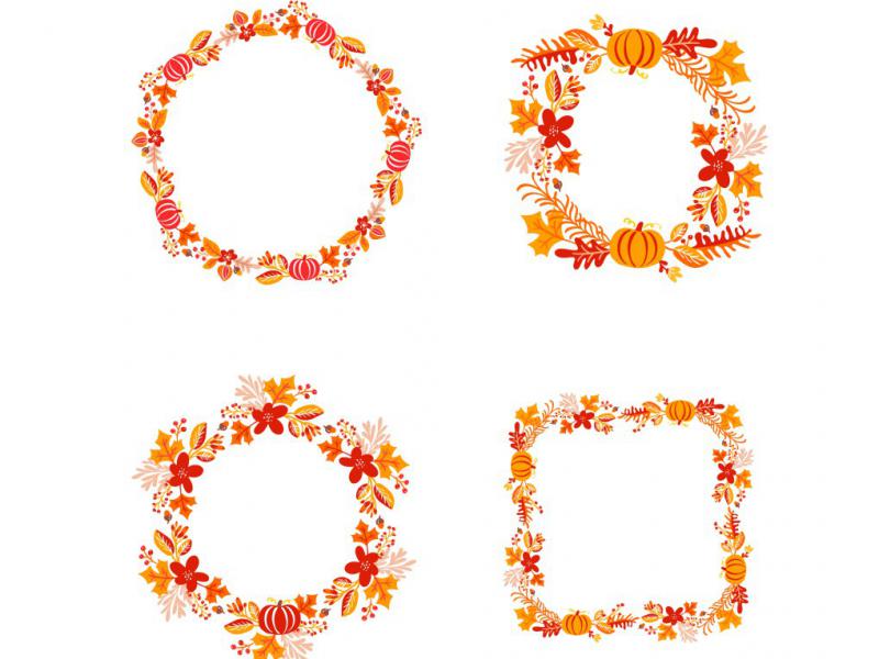 دانلود-طرح-لایه-باز-وکتور-حاشیه-زینتی-با-برگ-های-پائیزی