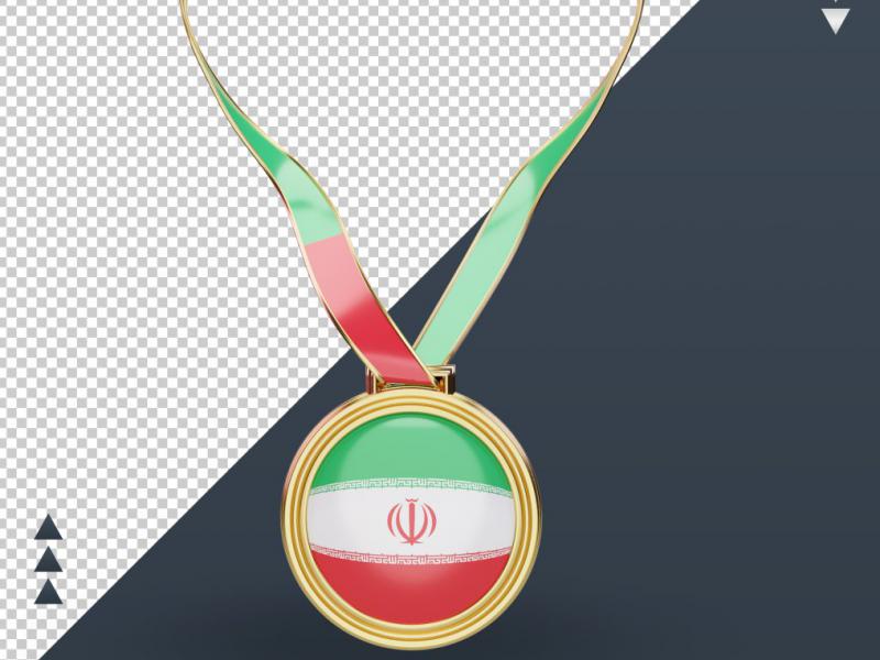 دانلود-طرح-لایه-باز-وکتور-پرچم-ایران-در-مدال