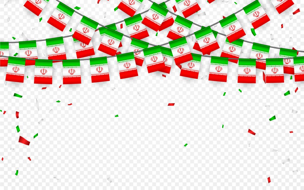 دانلود طرح لایه باز وکتور پرچم ایران