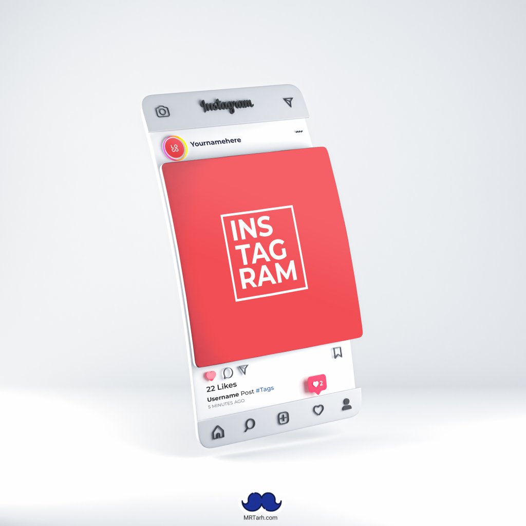 دانلود طرح لایه باز موکاپ اینستاگرام