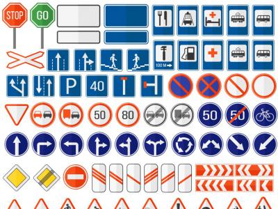 دانلود لایه باز آیکن علائم راهنمایی و رانندگی