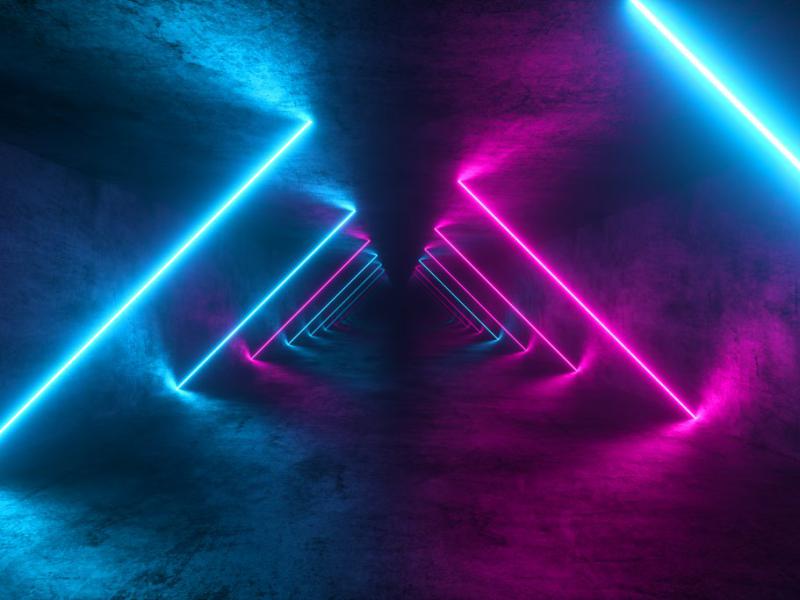 دانلود-عکس-با-کیفیت-عالی-راهروی-بی-پایان-با-خطوط-نئون
