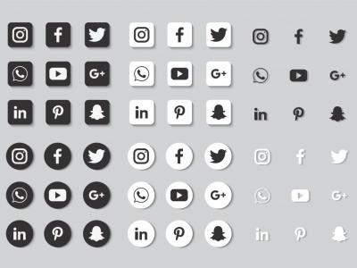 دانلود لایه باز آیکن شبکه های اجتماعی