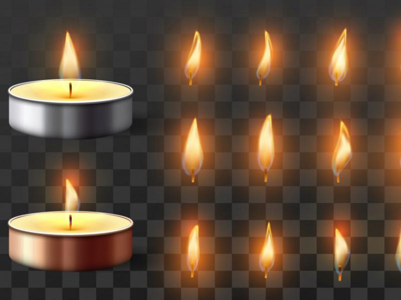 دانلود-لایه-باز-آیکن-شمع-و-شعله-های-آن