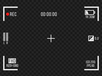 دانلود طرح لایه باز فریم ضبط دوربین