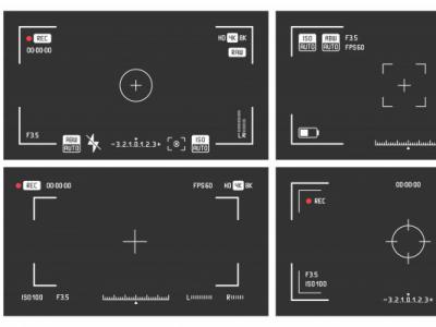 دانلود طرح لایه باز فریم ضبط دوربین