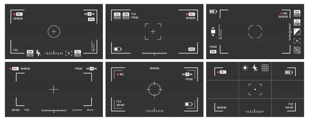 دانلود طرح لایه باز فریم ضبط دوربین