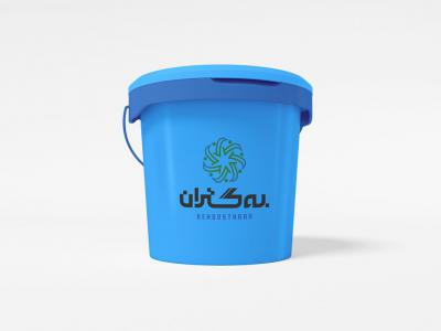  لایه باز موکاپ سطل پلاستیکی