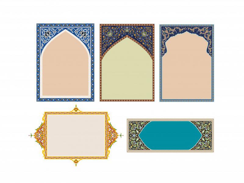 دانلود-پک-5-عددی-وکتور-قاب-و-حاشیه-اسلیمی-با-فرمت-EPS