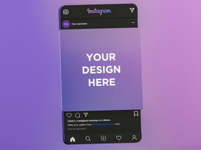 دانلود طرح لایه باز موکاپ اینستاگرام