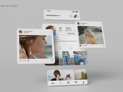 دانلود طرح لایه باز موکاپ اینستاگرام
