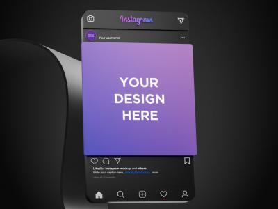 دانلود طرح لایه باز موکاپ اینستاگرام