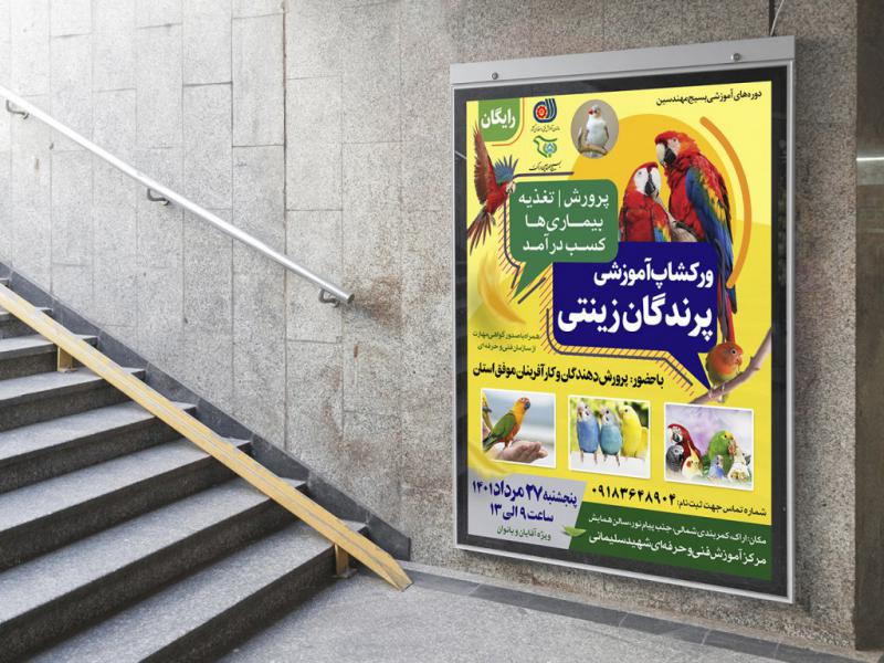-پوستر-کارگاه-آموزشی-پرندگان-زینتی