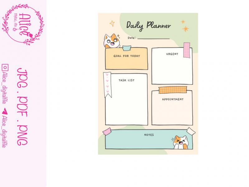پلنر-روزانه-گربه-نارنجی