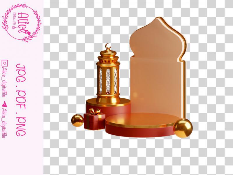 طرح-سه-بعدی-ماه-رمضان-png