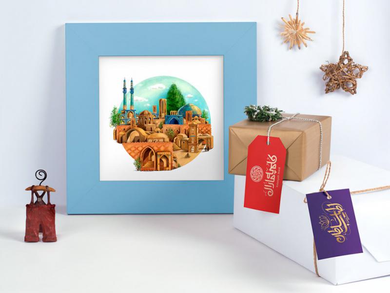 طرح-لایه-باز-موکاپ-اتیکت-و-قاب-عکس