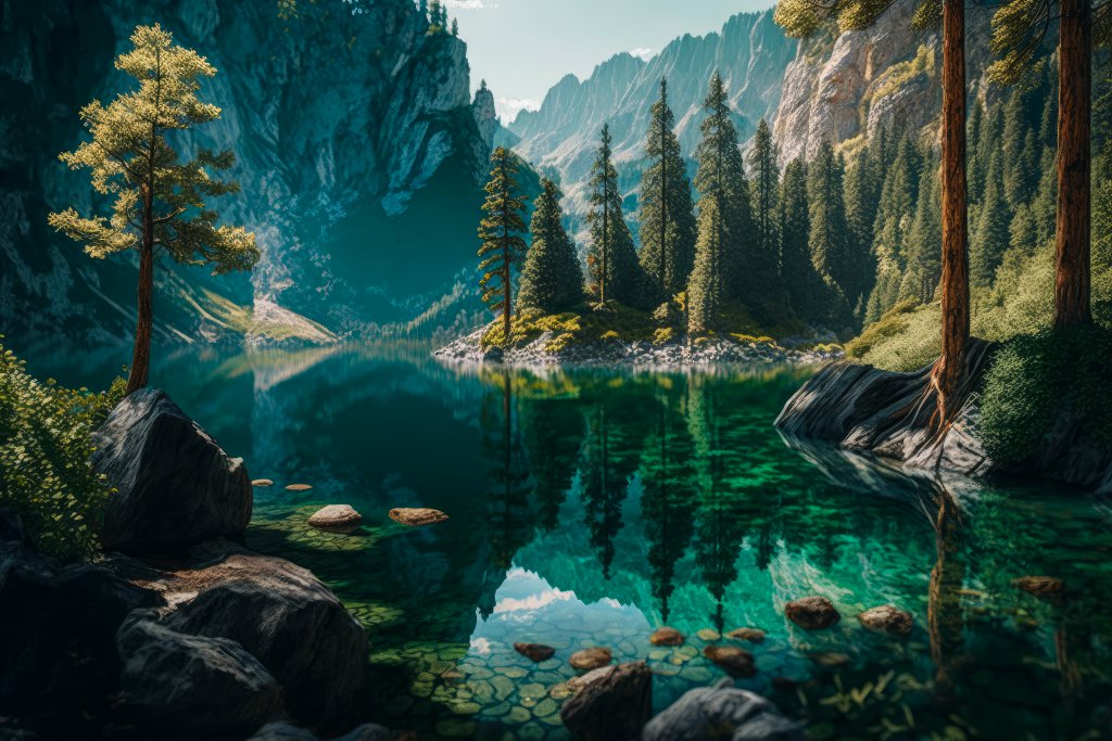 دانلود عکس 4k و با کیفیت عالی دریاچه زیبا