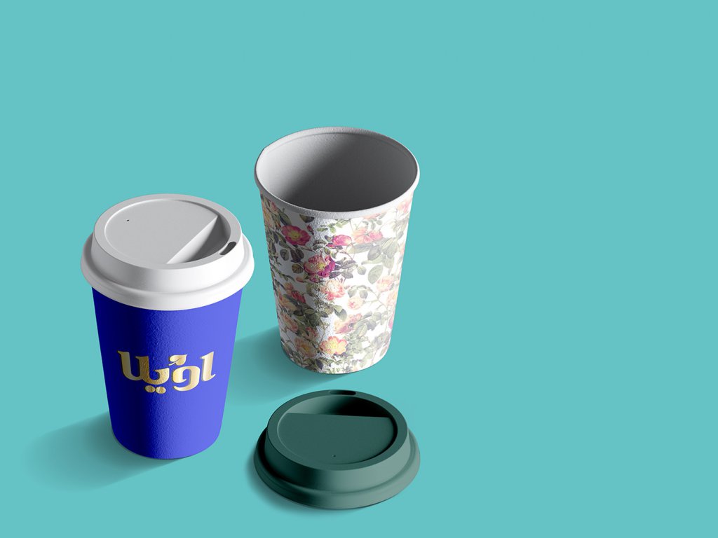  لایه باز موکاپ ماگ و لیوان