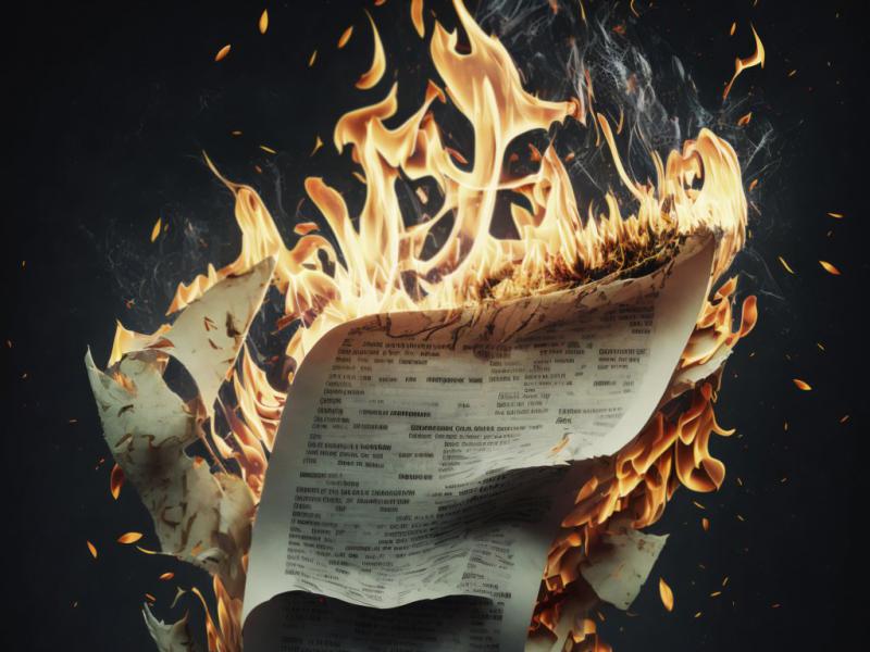 دانلود-عکس-با-کیفیت-عالی-روزنامه-در-حال-آتش