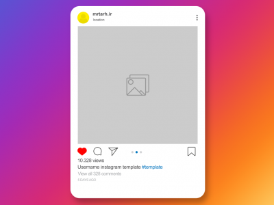 تمپلیت پست اینستاگرام