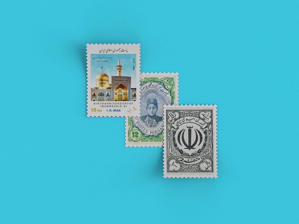  طرح لایه باز موکاپ تمبر