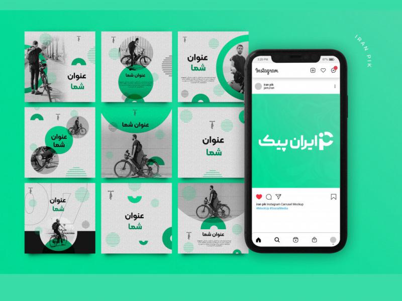 قالب-پست-اینستاگرام-دوچرخه-سواری