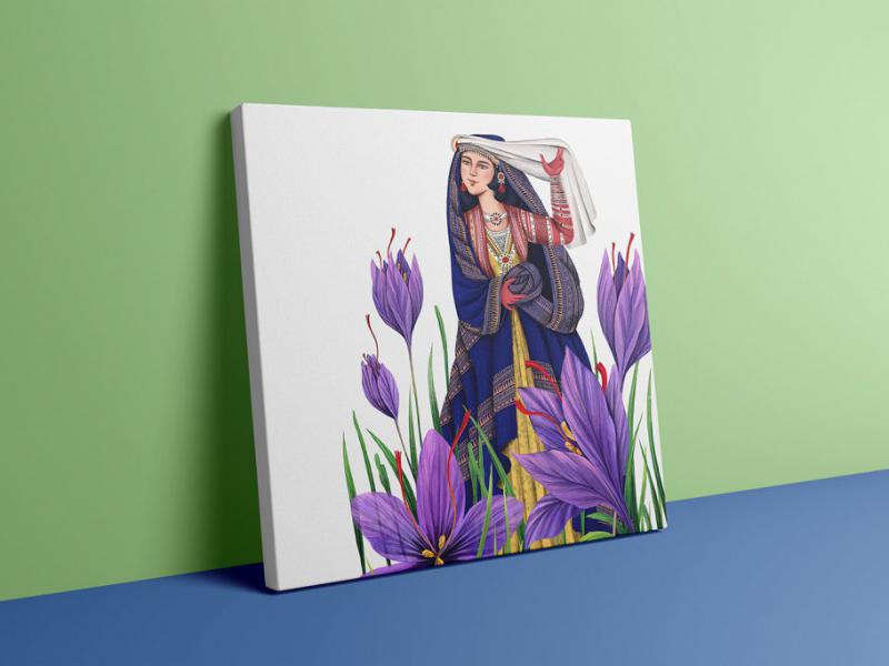 -موکاپ-پوستر-روی-بوم-نقاشی