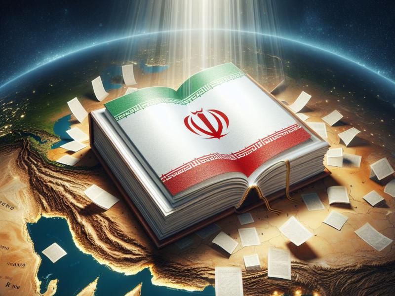 عکس-استوک-پرچم-ایران-بر-روی-کتاب