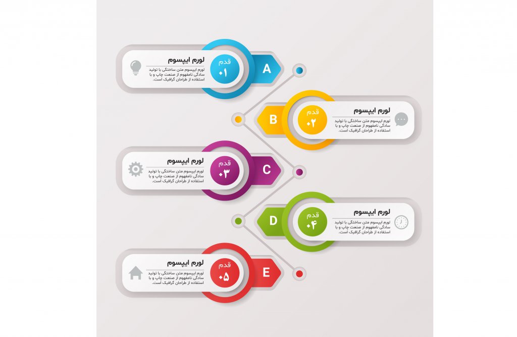 فایل لایه باز اینفوگرافیک (infographic) به همراه پوشه فونت