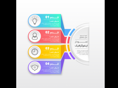 فایل لایه باز اینفوگرافیک (infographic) به همراه پوشه فونت