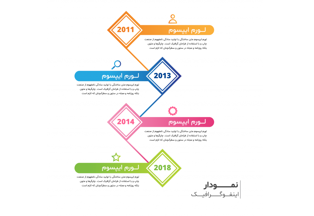 فایل لایه باز اینفوگرافیک (infographic) به همراه پوشه فونت