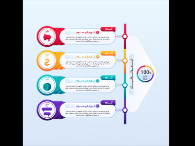 فایل لایه باز اینفوگرافیک (infographic) به همراه پوشه فونت