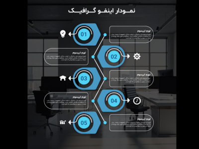 فایل لایه باز اینفوگرافیک (infographic) به همراه پوشه فونت