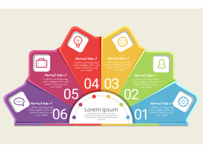 فایل لایه باز اینفوگرافیک (infographic) به همراه پوشه فونت