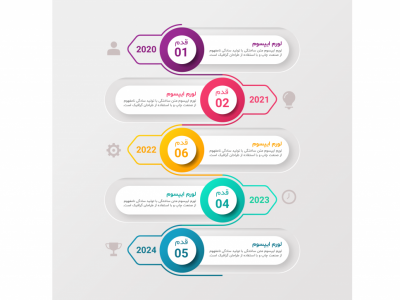 فایل لایه باز اینفوگرافیک (infographic) به همراه پوشه فونت