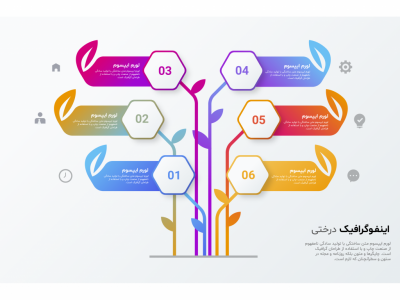 فایل لایه باز اینفوگرافیک (infographic) به همراه پوشه فونت