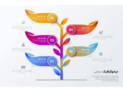 فایل لایه باز اینفوگرافیک (infographic) به همراه پوشه فونت