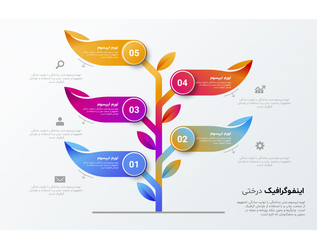 فایل لایه باز اینفوگرافیک (infographic) به همراه پوشه فونت